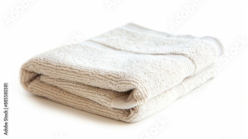 A soft sweat towel folded neatly, ready for use during intense dance sessions. Isolate white background