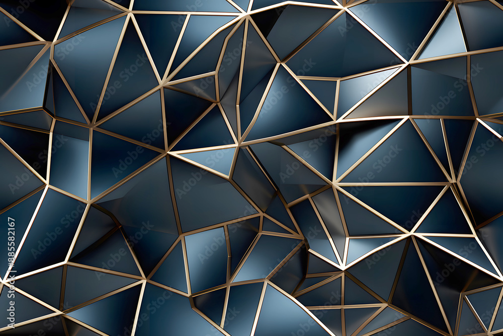 3D Seamless Geometric Pattern With Metalic Texture, Abstract Background 3D Seamless Geometric Pattern With Metalic Texture, Abstract Background