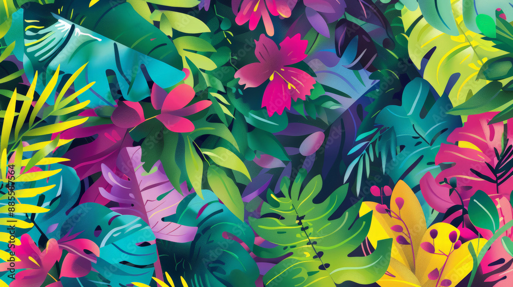 tropical plant elements background tropical plant elements background