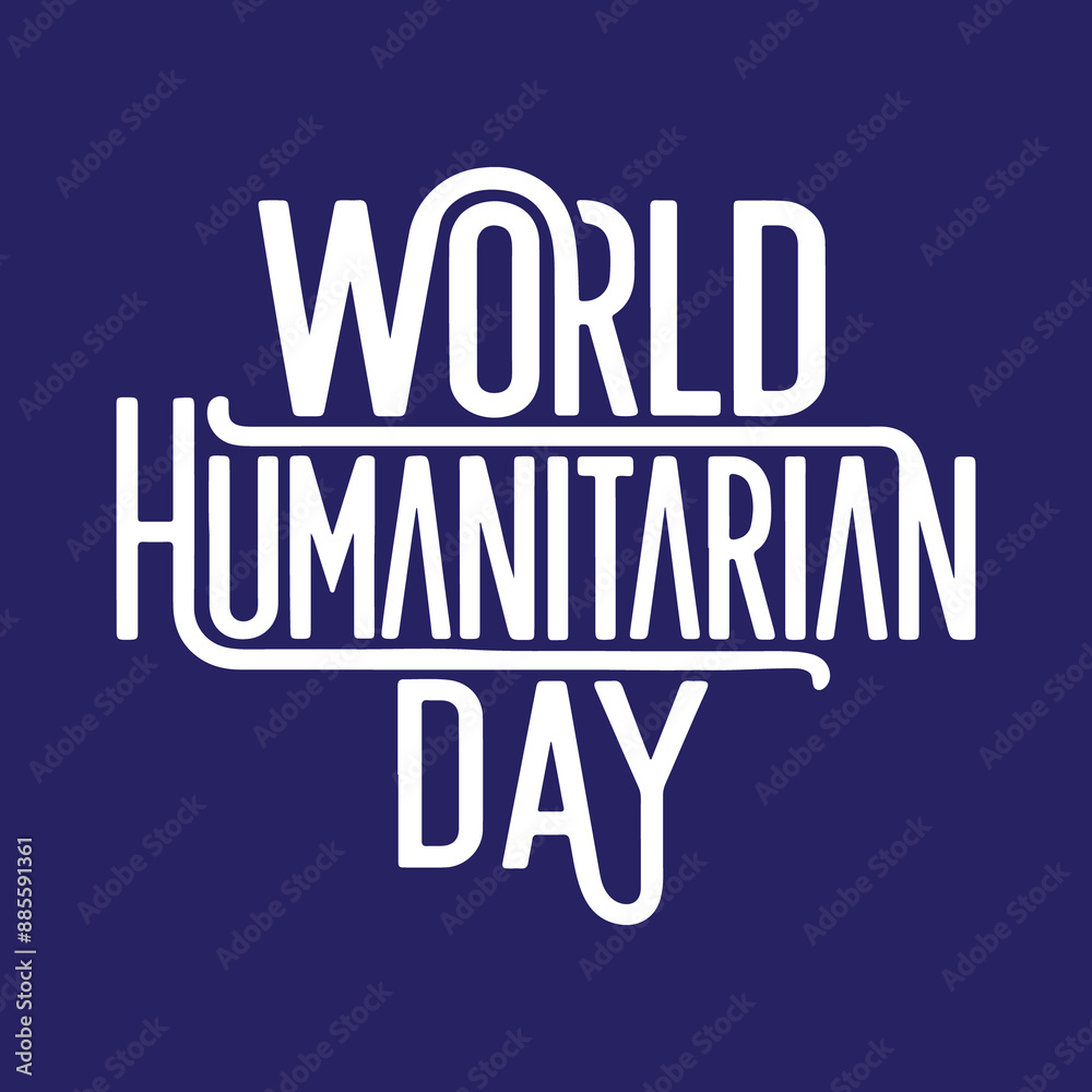 Illustration typography for world humanitarian day Illustration typography for world humanitarian day