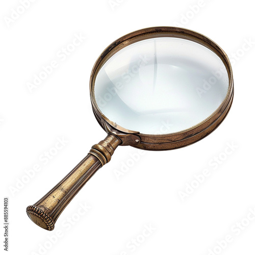 Realistic old magnifying glass clip art