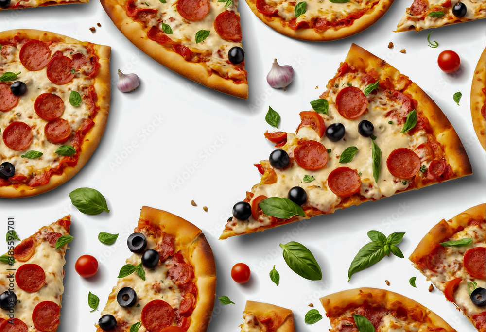 Delicious pizza fastfood meal. Food background Delicious pizza fastfood meal. Food background