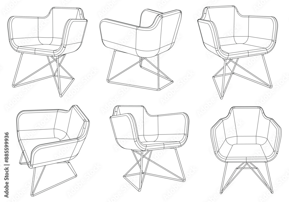 Chair editable vector illustration on white background. chair Line art, clip art, Office Chair, Hand-drawn design elements. Chair editable vector illustration on white background. chair Line art, clip art, Office Chair, Hand-drawn design elements.