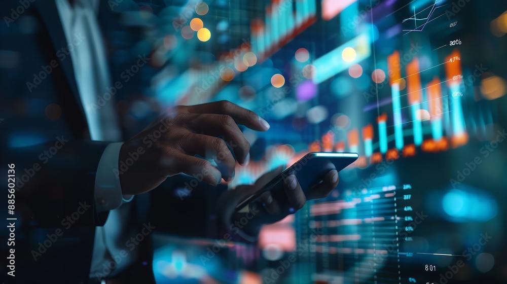 Data management. Analyzing business data. futuristic graphs Data management. Analyzing business data. futuristic graphs