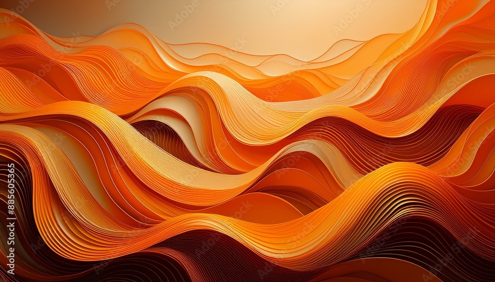 Abstract orange waves background design