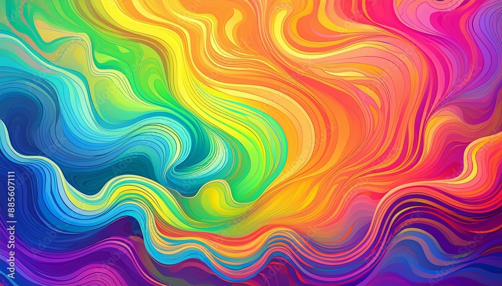 Vibrant liquid rainbow abstract background