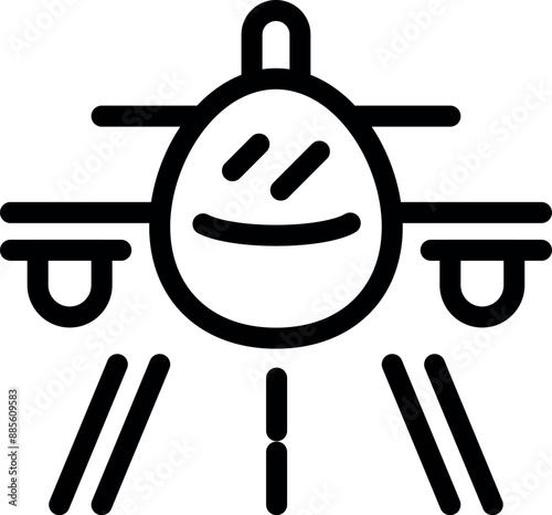 Friendly military aircraft spraying insecticide while flying
