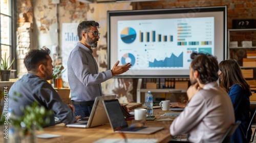 Business Presentation in a Modern Office