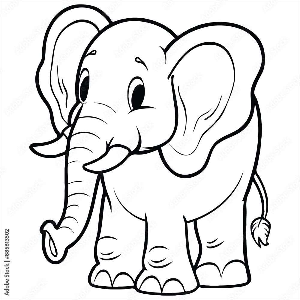 Naklejka premium coloring page vector illustration 