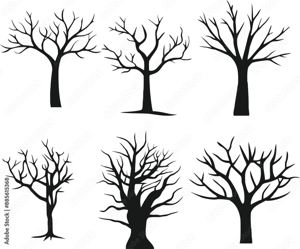 Fototapeta premium Trees and trunk Vector logo design