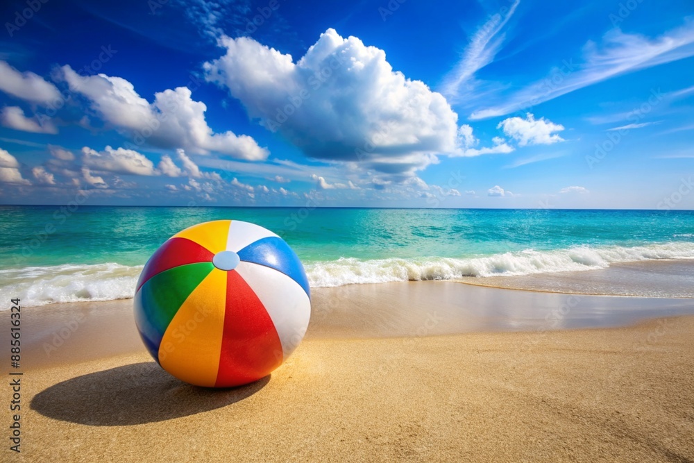 Obraz premium The ball on the beach