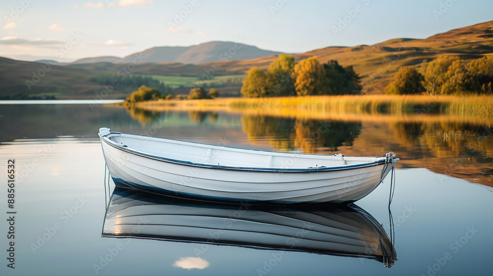Fototapeta premium Boat on the lake.