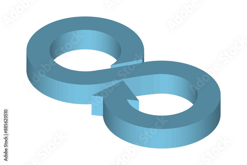 Circular economy loop arrow icon isolated on white background. Circular economy symbol endless loop logo concept of environmentally responsible green corporate industrial business, recycling. 