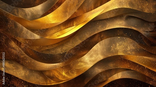 Abstract Background, warm tonal textures in gold and bronze, creating an elegant and timeless pattern with intricate, detailed layers.