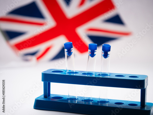 White medical pills and test tubes medical treatment