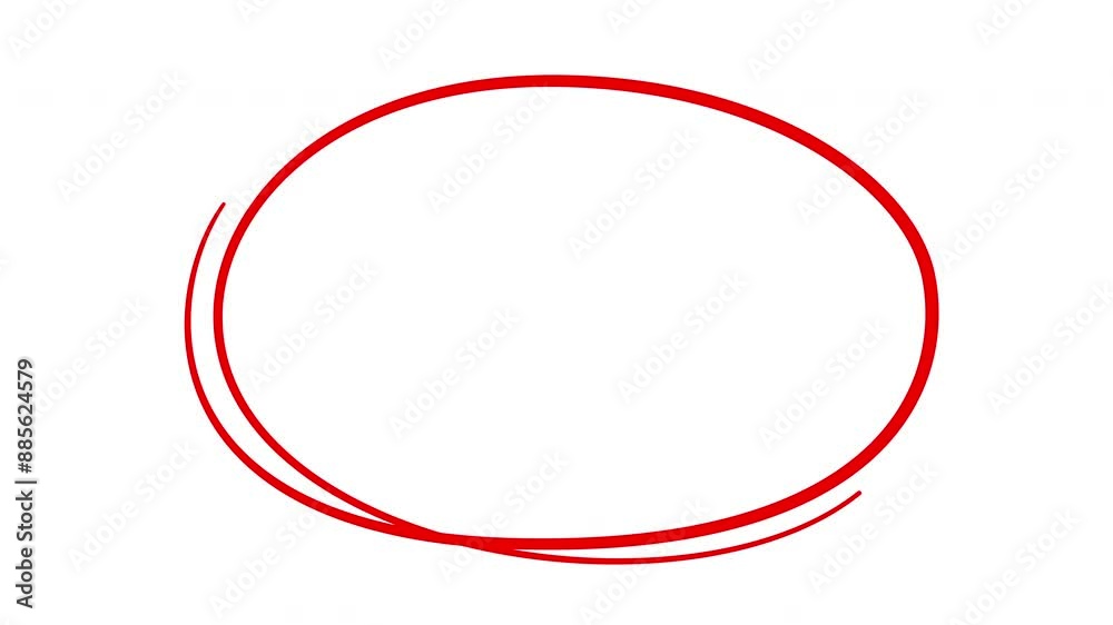 Oval red frame self drawing line animation. Design element. Oval red frame self drawing line animation. Design element.