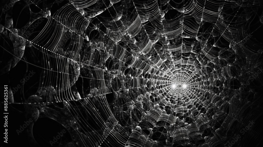 Abstract fractal sipder web on dark background with grungy ornament of broken moody web and particles. Abstract fractal sipder web on dark background with grungy ornament of broken moody web and particles.