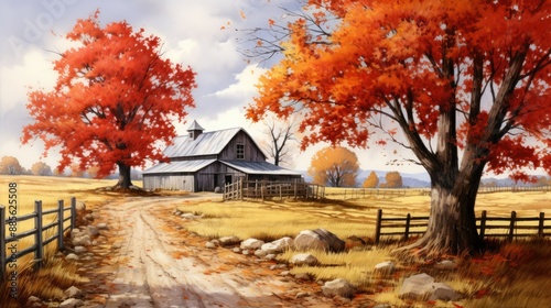 autumn in the village