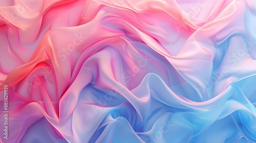 depiction of a vibrant abstract background with multicolored, wavy textures in pink and blue