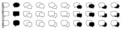 Chat icon. Talk bubble speech icon. Dialogue balloon icon.