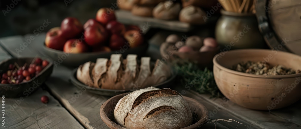 A supernatural scene where stuffing is made with enchanted herbs and mystical bread, creating a dish that brings comfort and a touch of magic to every bite A supernatural scene where stuffing is made with enchanted herbs and mystical bread, creating a dish that brings comfort and a touch of magic to every bite