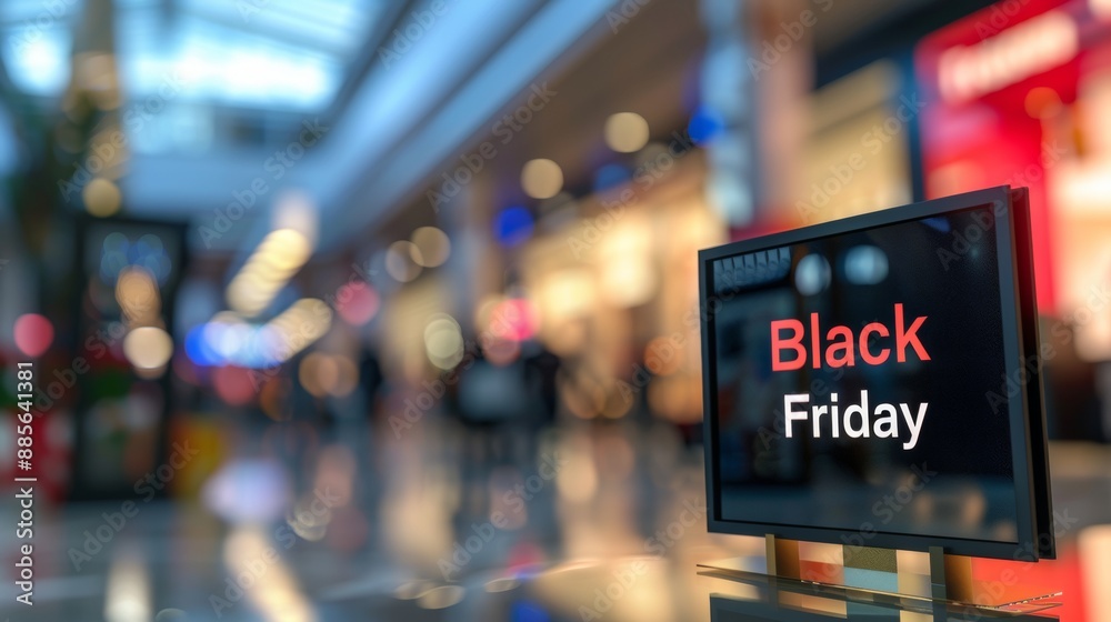 Black Friday Sign Displayed In A Mall Black Friday Sign Displayed In A Mall