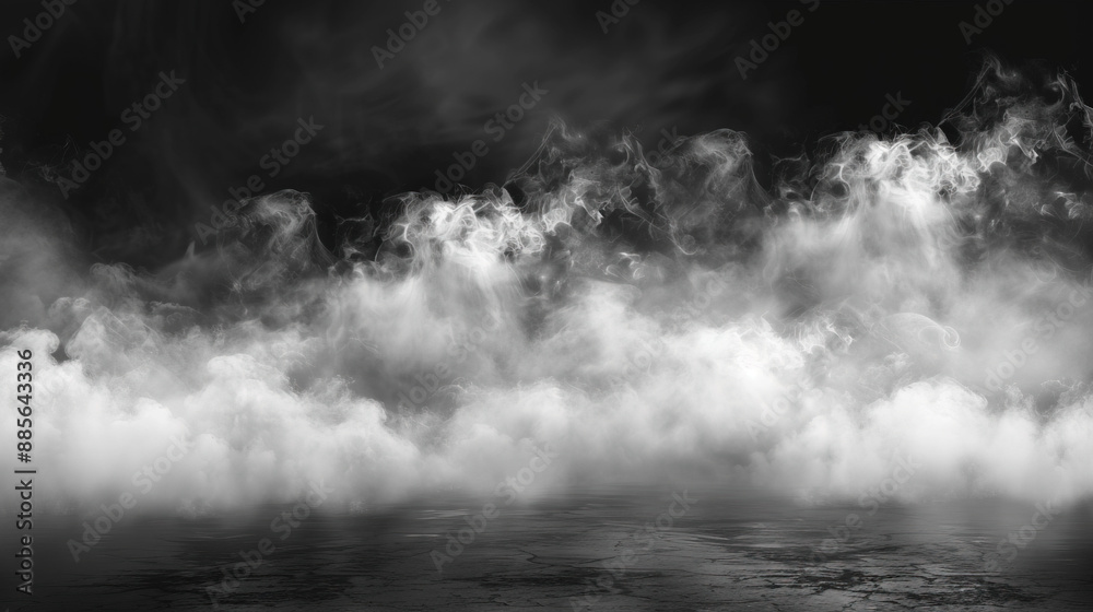Fog and mist effect on black background. Smoke texture Fog and mist effect on black background. Smoke texture