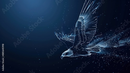 Digital Eagle in Flight