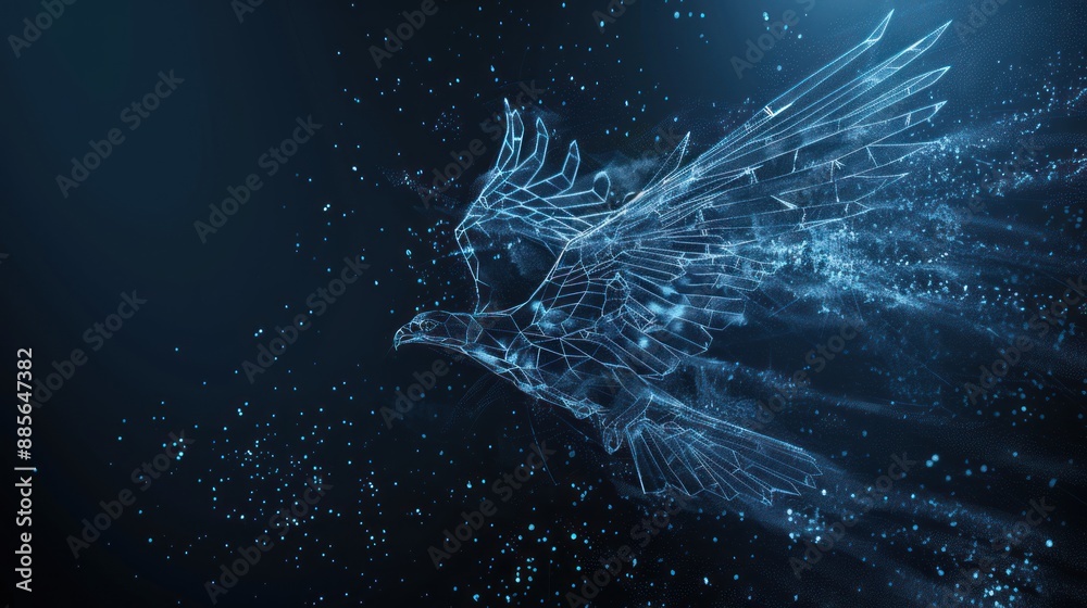 Naklejka premium Abstract Eagle in Flight - Digital Art