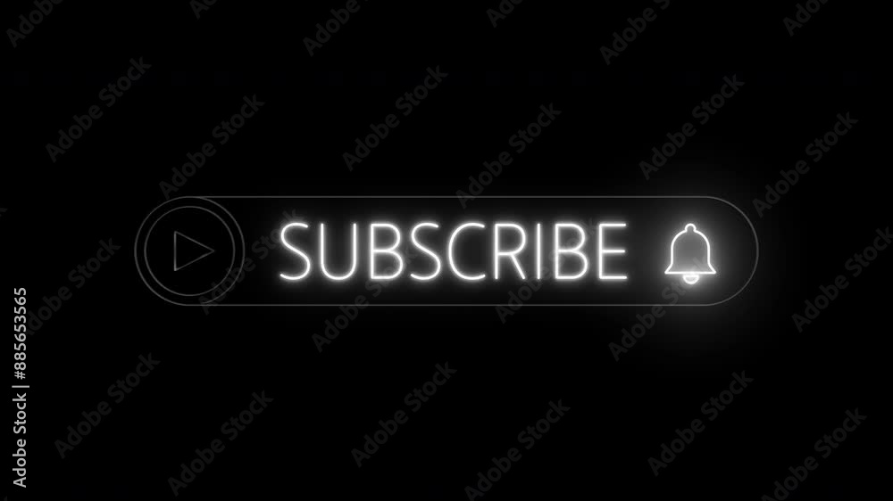 Red Neon Subscribe Animation for YouTube Red Neon Subscribe Animation for YouTube