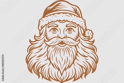 Vintage santa claus, vintage santa, santa claus vector, satna claus vector line art, santa claus