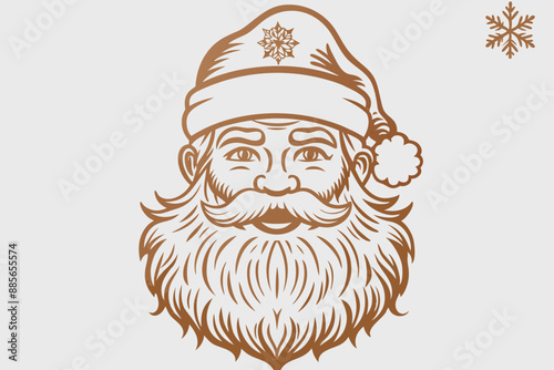 Vintage santa claus, vintage santa, santa claus vector, satna claus vector line art, santa claus