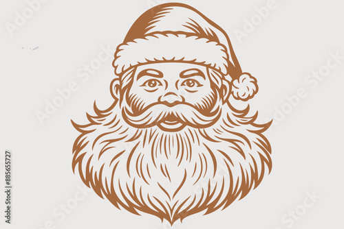 Vintage santa claus, vintage santa, santa claus vector, satna claus vector line art, santa claus