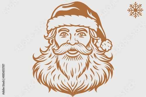 Vintage santa claus, vintage santa, santa claus vector, satna claus vector line art, santa claus