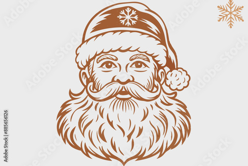 Vintage santa claus, vintage santa, santa claus vector, satna claus vector line art, santa claus