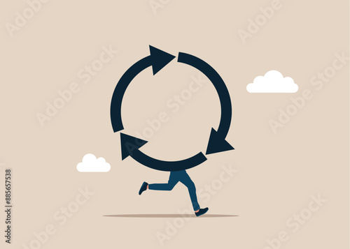 Consistency key to success, business strategy to repeatedly deliver work done, personal development or career growth. Vector illustration