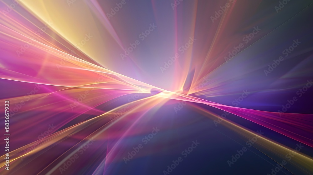 A delicate interplay of light beams creating a symphony of colors A delicate interplay of light beams creating a symphony of colors