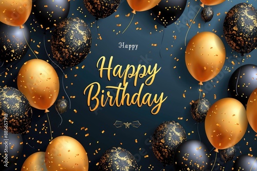 Festive joy: a heartwarming greeting card adorned with the text happy birthday, radiating celebratory cheer and warm wishes, perfect for expressing love and joy on this special occasion