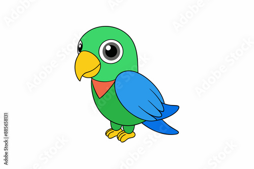 A Cute Parrot vector illustration