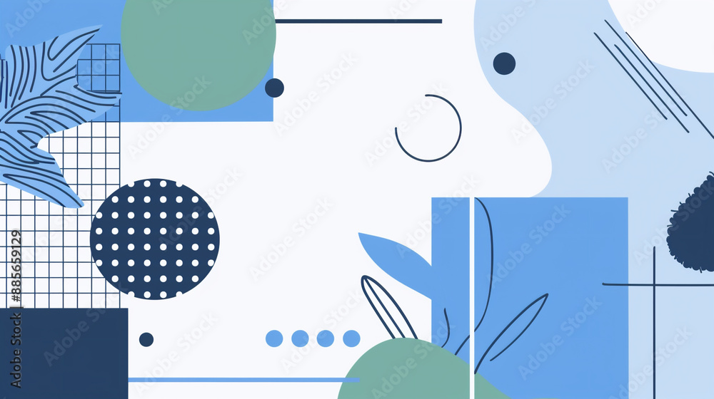 Obraz premium 夏や海を思わせる、爽やかな青い色合いのアイキャッチ・タイトル用グラフィック