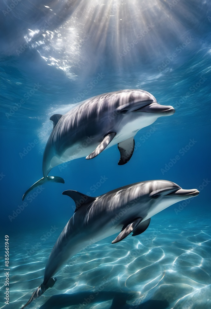 Fototapeta premium dolphin in the sea