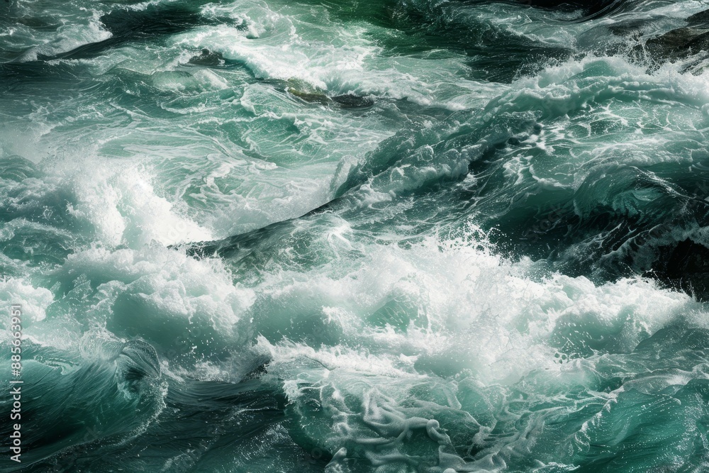 Aerial View of Turbulent Ocean Waves and Rapids - Perfect for Design Use in Posters, Cards, and Prints Aerial View of Turbulent Ocean Waves and Rapids - Perfect for Design Use in Posters, Cards, and Prints
