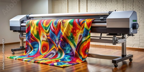 Large Format Printer Printing Abstract Fabric, Large Format Printing, Fabric Printing, Digital Printing, Printing Technology