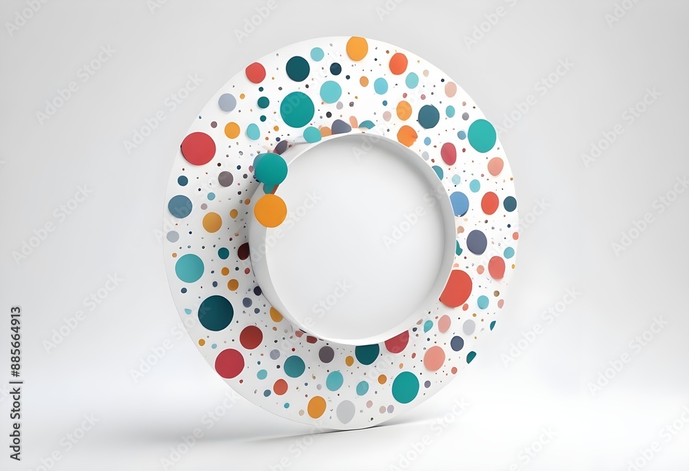 a colorful design of a circle with the number 3 on it a colorful design of a circle with the number 3 on it