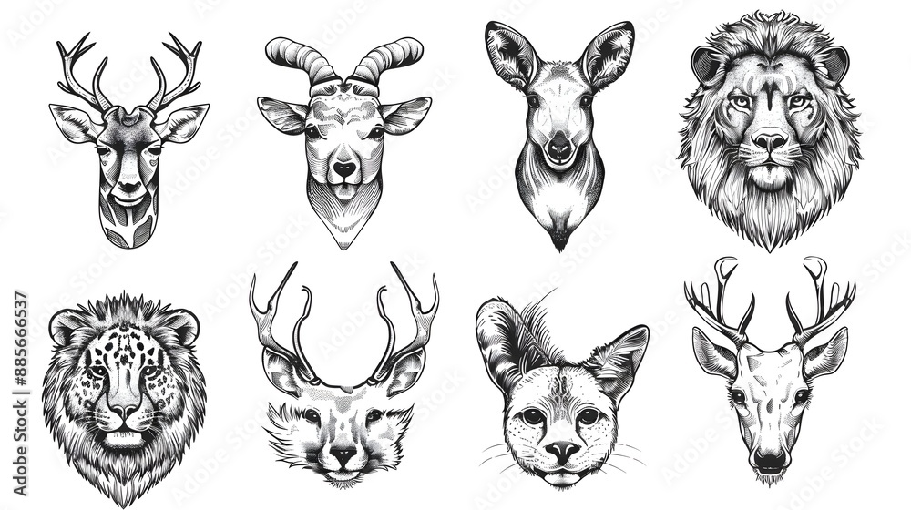 Minimalist Line Art Animal Sketches for Versatile Design Applications Minimalist Line Art Animal Sketches for Versatile Design Applications