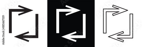 Repost or reshare icon. Social media repost Vector illustration used in verious website in eps 10.
