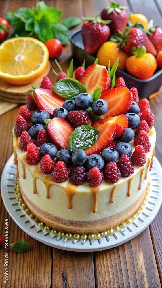cake with berries cake with berries
