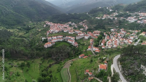 Aerial view of Loriga, municipality of Seia, Guarda District - Serra da Estrela, Portugal photo