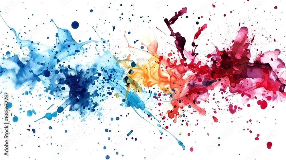 Vibrant Abstract Ink Splatters Suitable for Apparel Design and Modern Branding Vibrant Abstract Ink Splatters Suitable for Apparel Design and Modern Branding