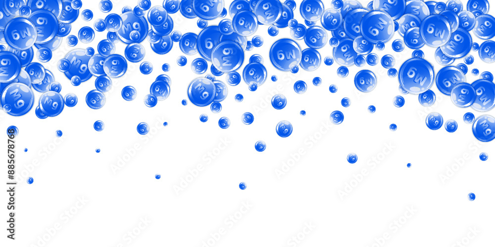 Magnesium round capsules scattered randomly. Magnesium round capsules scattered randomly.